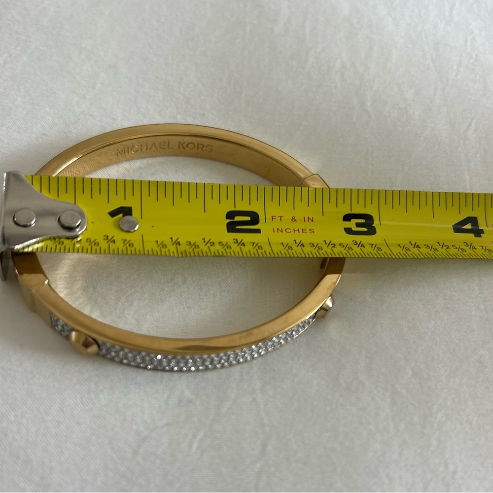MICHEAL KORS • Gold Diamond Bangle Bracelet • - Picture 5 of 7